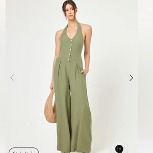 NWT Lspace Alana Jumpsuit - Green - Size Small